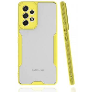 Mey İthalat®  Samsung Galaxy A33 5G Kılıf Platin Silikon - Sarı