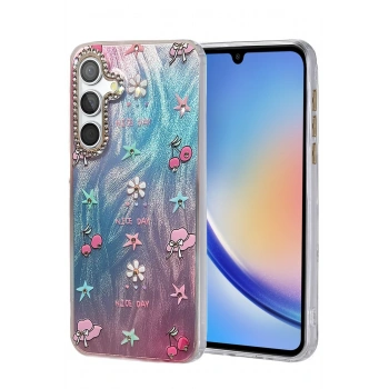 Mey İthalat®  Samsung Galaxy A34 5G Kılıf Blade Aynalı Desenli Kapak - Desen 4