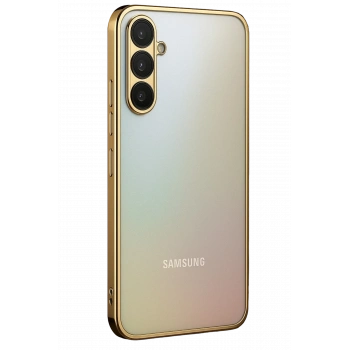 Mey İthalat® Samsung Galaxy A34 5G Kılıf Lensli Silikon - Gold