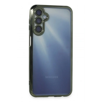 Mey İthalat®  Samsung Galaxy A35 5G Kılıf  Lensli Silikon - Yeşil