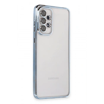 Mey İthalat®  Samsung Galaxy A53 5G Kılıf  Lensli Silikon - Açık Mavi