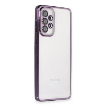 Mey İthalat®  Samsung Galaxy A53 5G Kılıf  Lensli Silikon - Mor