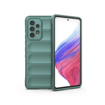 Mey İthalat®  Samsung Galaxy A53 5G Kılıf Optimum Silikon - Koyu Yeşil