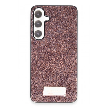 Mey İthalat®  Samsung Galaxy A55 5G Bright Simli Kapak - Derin Mor