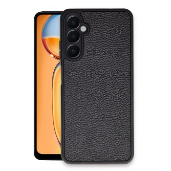 Mey İthalat®  Samsung Galaxy A55 5G Kılıf Aras Deri Kapak - Siyah