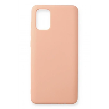 Mey İthalat®  Samsung Galaxy A71 Kılıf Nano içi Kadife Silikon - Pudra