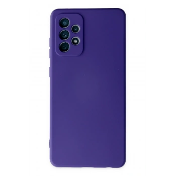 Mey İthalat®  Samsung Galaxy A72 Kılıf Nano içi Kadife Silikon - Mor