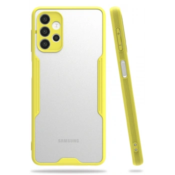 Mey İthalat®  Samsung Galaxy A72 Kılıf Platin Silikon - Sarı