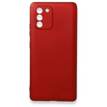 Mey İthalat®  Samsung Galaxy A91 / S10 Lite Kılıf First Silikon - Bordo