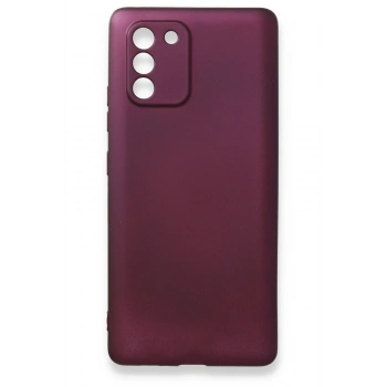 Mey İthalat®  Samsung Galaxy A91 / S10 Lite Kılıf First Silikon - Mürdüm