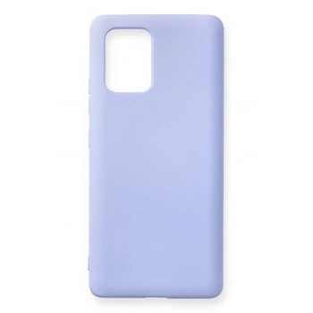 Mey İthalat®  Samsung Galaxy A91 / S10 Lite Kılıf Nano içi Kadife Silikon - Lila