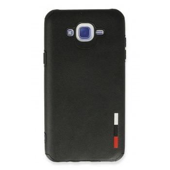 Mey İthalat® Samsung Galaxy J7 Kılıf Loop Deri Silikon - Siyah
