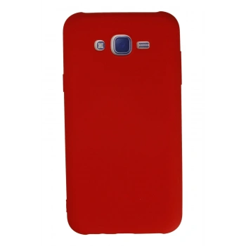 Mey İthalat®  Samsung Galaxy J7 Kılıf Nano içi Kadife Silikon - Kırmızı