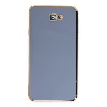 Mey İthalat®  Samsung Galaxy J7 Prime Kılıf Volet Silikon - Mavi