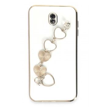 Mey İthalat®  Samsung Galaxy J7 Pro / J730 Kılıf Esila Silikon - Beyaz