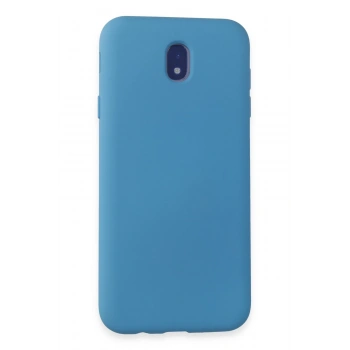 Mey İthalat®  Samsung Galaxy J7 Pro / J730 Kılıf Nano içi Kadife Silikon - Mavi