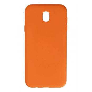 Mey İthalat®  Samsung Galaxy J7 Pro / J730 Kılıf Nano içi Kadife Silikon - Turuncu