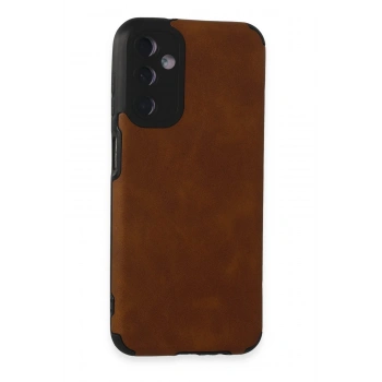 Mey İthalat®  Samsung Galaxy M14 5G Kılıf Loop Deri Silikon - Kahverengi