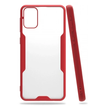 Mey İthalat®  Samsung Galaxy M31 Kılıf Platin Silikon - Kırmızı