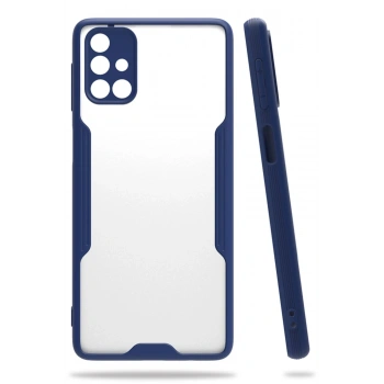 Mey İthalat®  Samsung Galaxy M31S Kılıf Platin Silikon - Lacivert