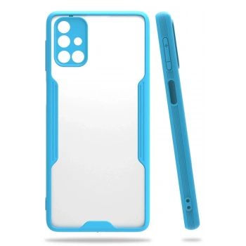 Mey İthalat®  Samsung Galaxy M31S Kılıf Platin Silikon - Mavi