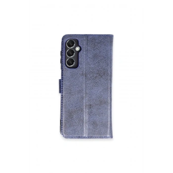 Mey İthalat®  Samsung Galaxy M34 5G Kılıf Trend S Plus Kapaklı Kılıf - Lacivert
