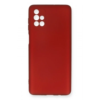 Mey İthalat®  Samsung Galaxy M51 Kılıf First Silikon - Bordo