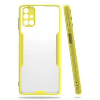 Mey İthalat®  Samsung Galaxy M51 Kılıf Platin Silikon - Sarı