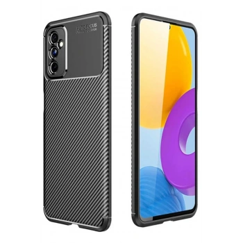 Mey İthalat®  Samsung Galaxy M52 5G Kılıf Auto Focus Karbon Kapak - Siyah