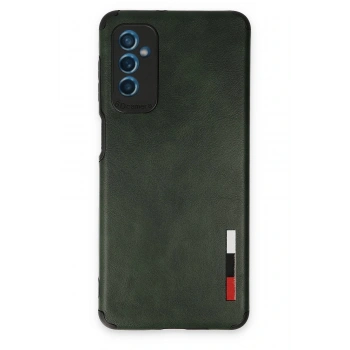 Mey İthalat®  Samsung Galaxy M52 5G Kılıf Loop Deri Silikon - Yeşil
