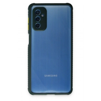 Mey İthalat®  Samsung Galaxy M52 5G Kılıf Miami Şeffaf Silikon - Koyu Yeşil