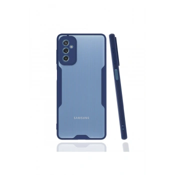 Mey İthalat®  Samsung Galaxy M52 5G Kılıf Platin Silikon - Lacivert