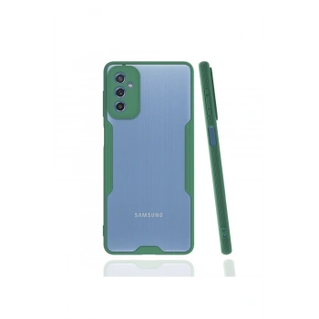 Mey İthalat®  Samsung Galaxy M52 5G Kılıf Platin Silikon - Yeşil