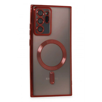Mey İthalat®  Samsung Galaxy Note 20 Ultra Kılıf Kross Magneticsafe Kapak - Kırmızı
