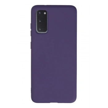 Mey İthalat®  Samsung Galaxy S20 Kılıf Nano içi Kadife Silikon - Mor