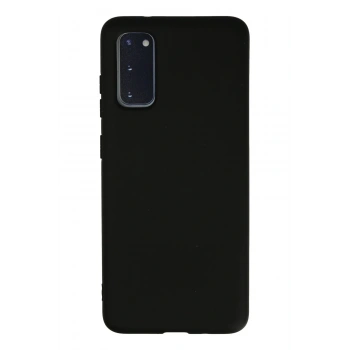 Mey İthalat®  Samsung Galaxy S20 Kılıf Nano içi Kadife Silikon - Siyah