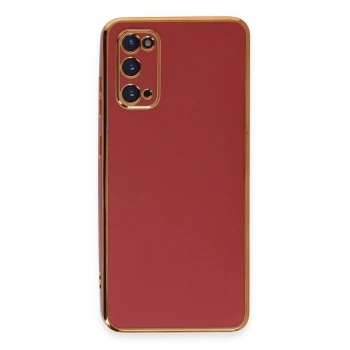 Mey İthalat® Samsung Galaxy S20 Kılıf Volet Silikon - Kırmızı