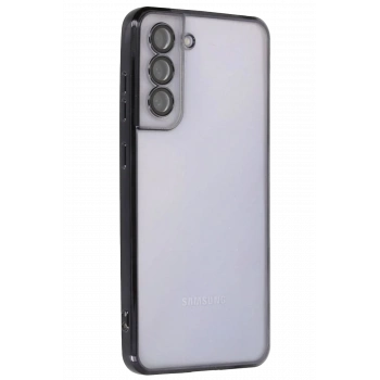 Mey İthalat®  Samsung Galaxy S21 FE Kılıf  Lensli Silikon - Siyah