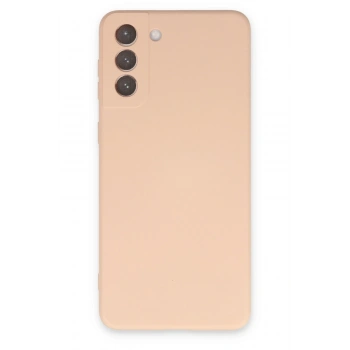 Mey İthalat®  Samsung Galaxy S21 Kılıf Nano içi Kadife Silikon - Pudra