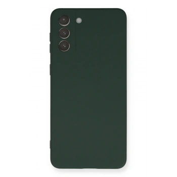 Mey İthalat®  Samsung Galaxy S21 Plus Kılıf Nano içi Kadife Silikon - Koyu Yeşil