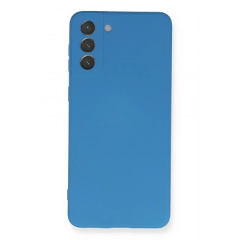 Mey İthalat®  Samsung Galaxy S21 Plus Kılıf Nano içi Kadife Silikon - Mavi