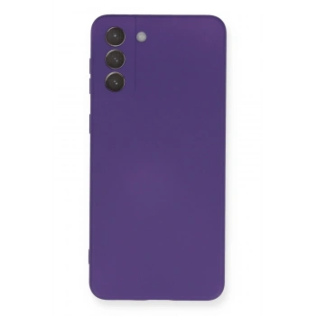 Mey İthalat®  Samsung Galaxy S21 Plus Kılıf Nano içi Kadife Silikon - Mor