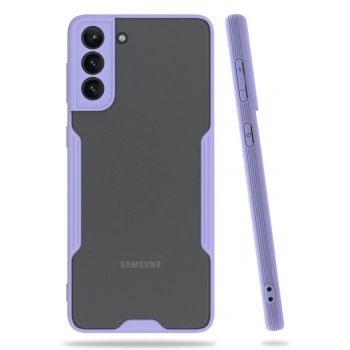 Mey İthalat®  Samsung Galaxy S21 Plus Kılıf Platin Silikon - Lila