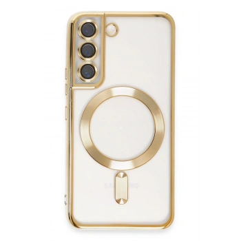 Mey İthalat®  Samsung Galaxy S22 Kılıf Kross Magneticsafe Kapak - Gold