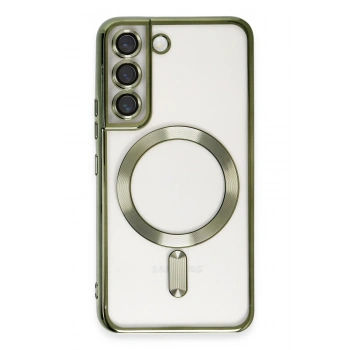 Mey İthalat®  Samsung Galaxy S22 Kılıf Kross Magneticsafe Kapak - Koyu Yeşil