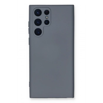 Mey İthalat®  Samsung Galaxy S22 Ultra Kılıf Nano içi Kadife Silikon - Gri