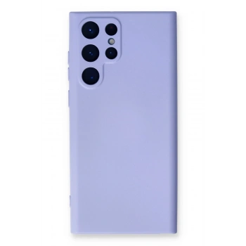 Mey İthalat®  Samsung Galaxy S22 Ultra Kılıf Nano içi Kadife Silikon - Lila