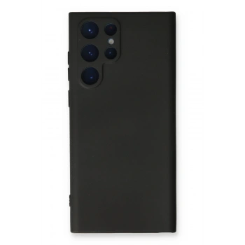 Mey İthalat®  Samsung Galaxy S22 Ultra Kılıf Nano içi Kadife Silikon - Siyah