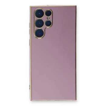 Mey İthalat®  Samsung Galaxy S22 Ultra Kılıf Volet Silikon - Mor