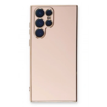 Mey İthalat®  Samsung Galaxy S22 Ultra Kılıf Volet Silikon - Pembe